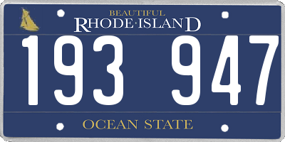RI license plate 193947