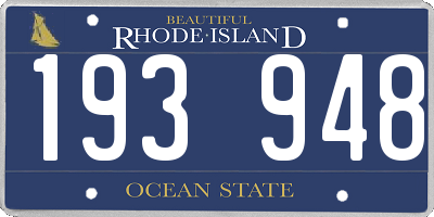 RI license plate 193948