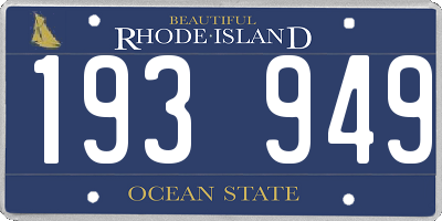 RI license plate 193949