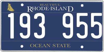 RI license plate 193955
