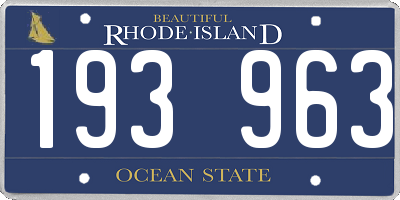 RI license plate 193963