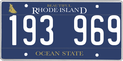 RI license plate 193969