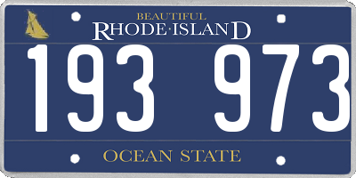 RI license plate 193973