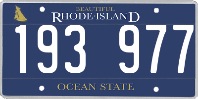 RI license plate 193977