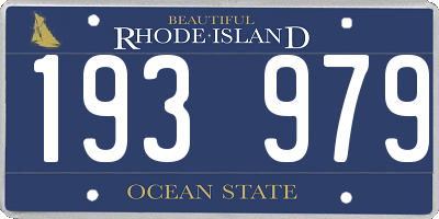RI license plate 193979