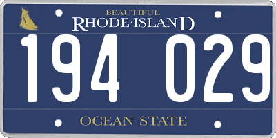 RI license plate 194029
