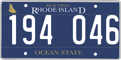 RI license plate 194046