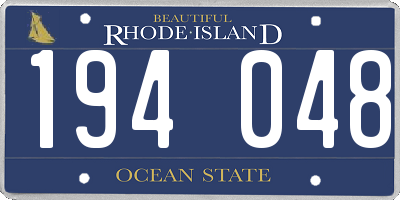 RI license plate 194048
