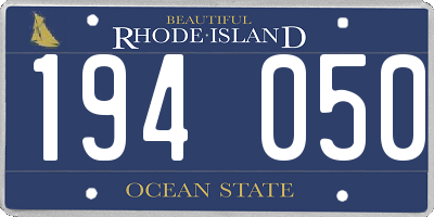 RI license plate 194050