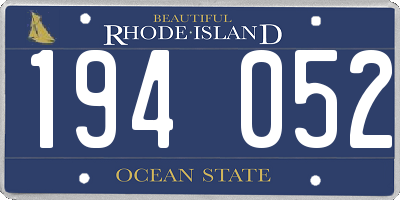 RI license plate 194052