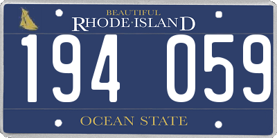 RI license plate 194059