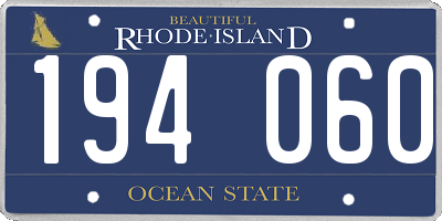 RI license plate 194060