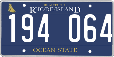RI license plate 194064