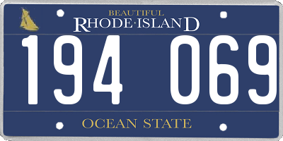 RI license plate 194069