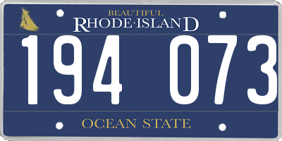 RI license plate 194073