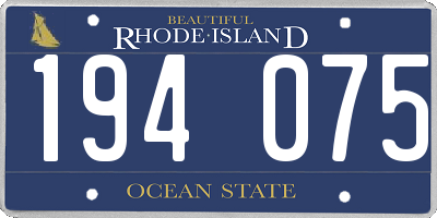 RI license plate 194075
