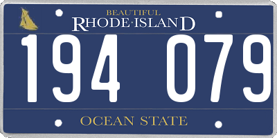 RI license plate 194079