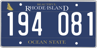 RI license plate 194081