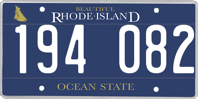 RI license plate 194082