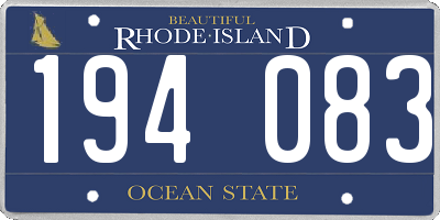 RI license plate 194083