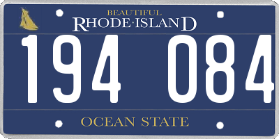 RI license plate 194084