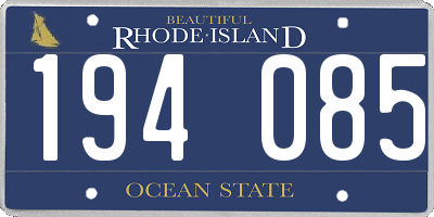 RI license plate 194085