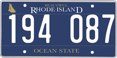 RI license plate 194087