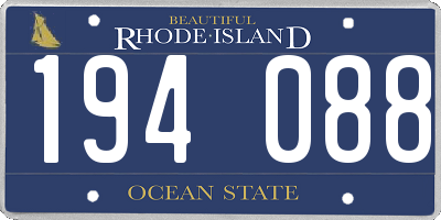 RI license plate 194088