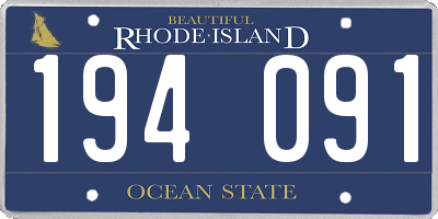 RI license plate 194091