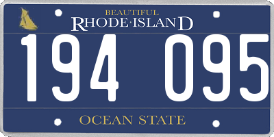 RI license plate 194095