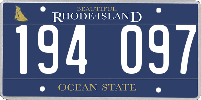 RI license plate 194097