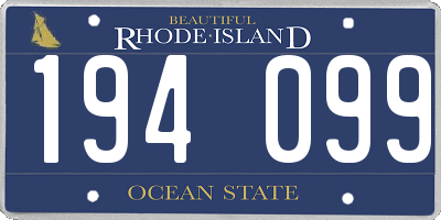 RI license plate 194099