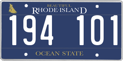 RI license plate 194101