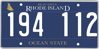 RI license plate 194112