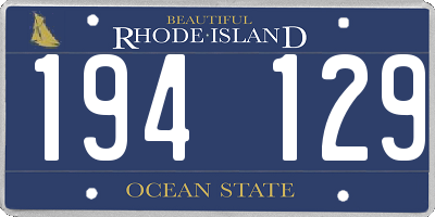 RI license plate 194129