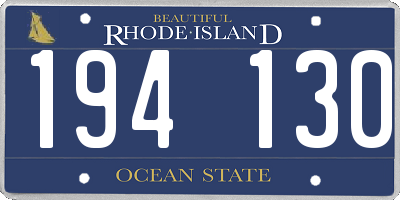 RI license plate 194130