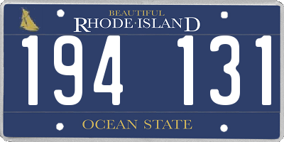 RI license plate 194131