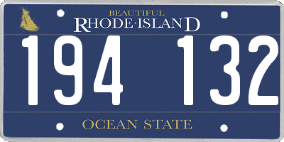 RI license plate 194132