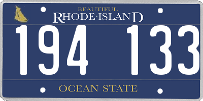 RI license plate 194133