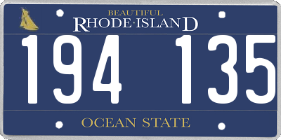 RI license plate 194135
