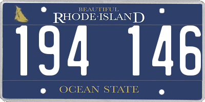 RI license plate 194146