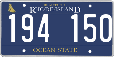 RI license plate 194150