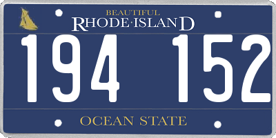 RI license plate 194152
