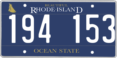 RI license plate 194153