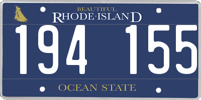 RI license plate 194155