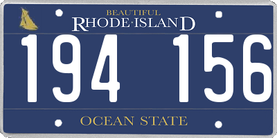 RI license plate 194156