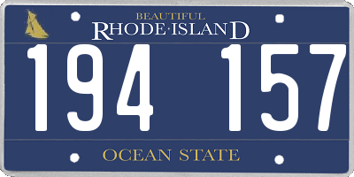 RI license plate 194157