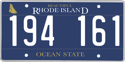 RI license plate 194161