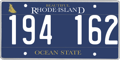 RI license plate 194162