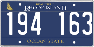 RI license plate 194163